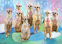 Load image into Gallery viewer, &quot;Carnivale Meerkats&quot; print
