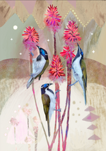 Load image into Gallery viewer, &quot;blue faced honeyeaters&quot; print
