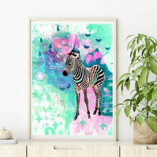 Load image into Gallery viewer, &quot;Zira Zebra&quot; print
