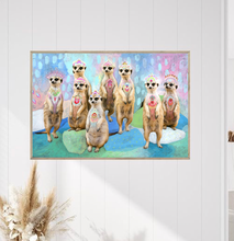 Load image into Gallery viewer, &quot;Carnivale Meerkats&quot; print
